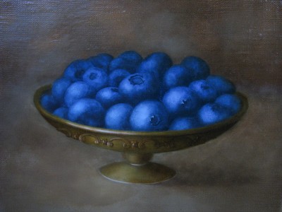 &amp;bdquo;Fruit of blueberries&amp;rdquo;, oil on canvas